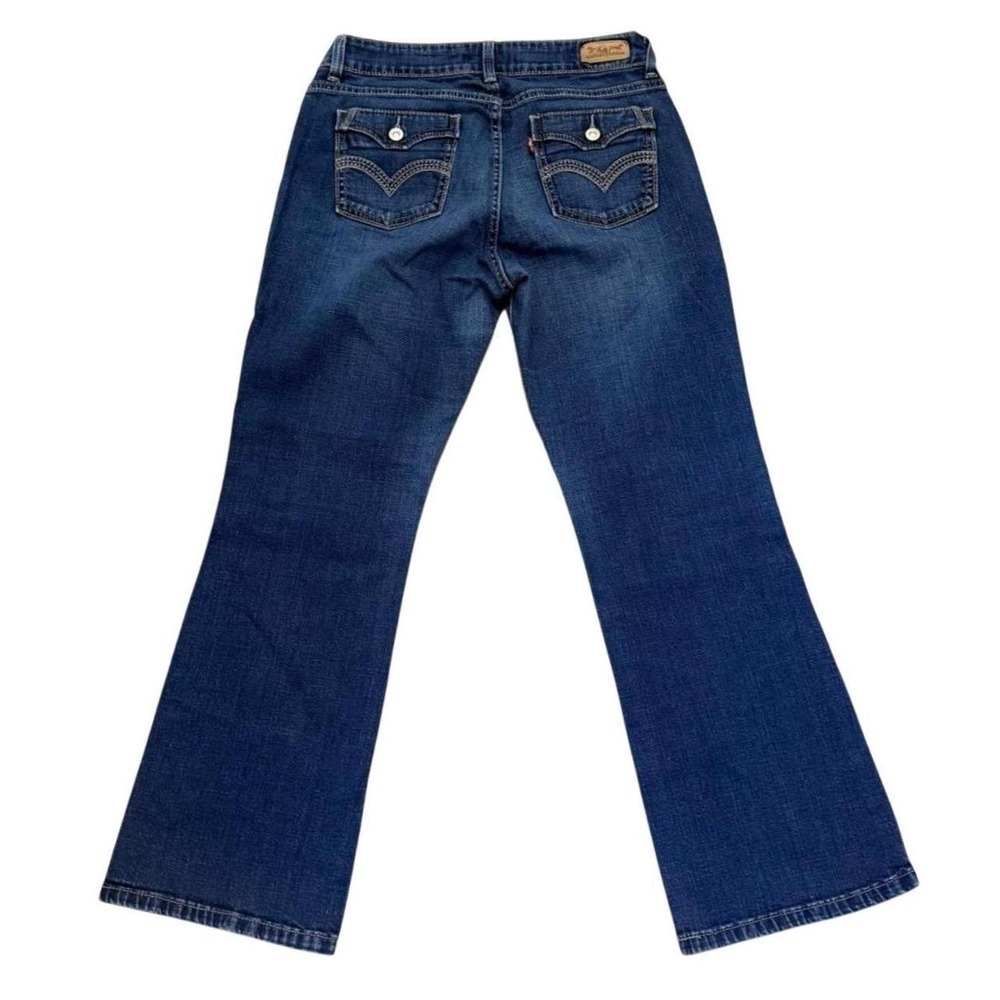 Levis 528 Curvy Bootcut Jeans Womens 30x29 Medium Wash Mid Rise Double Button - Picture 6 of 8